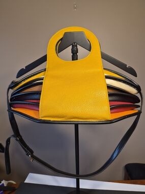 Women's Fashion Handbag - Modern Accordian Style Top-Handle Shoulder Bag